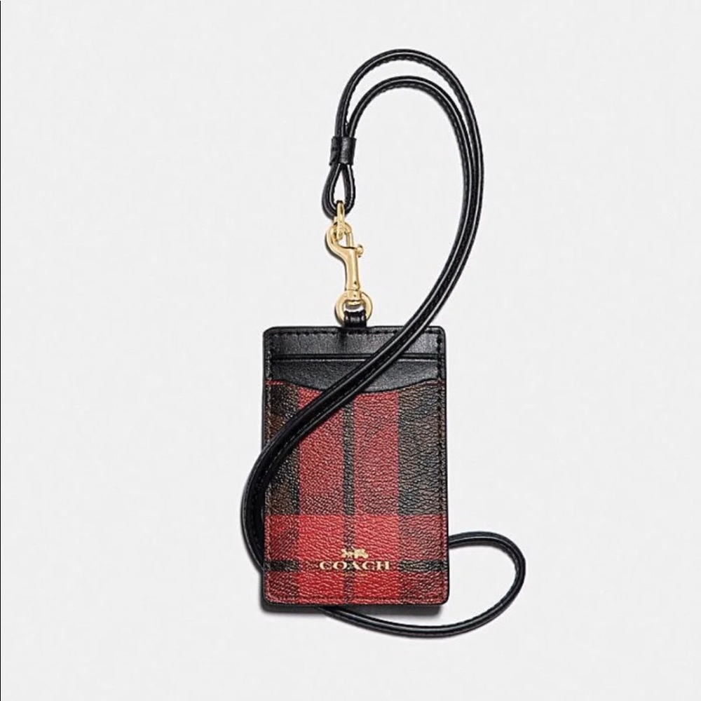NWT Coach ID lanyard in Buffalo Print